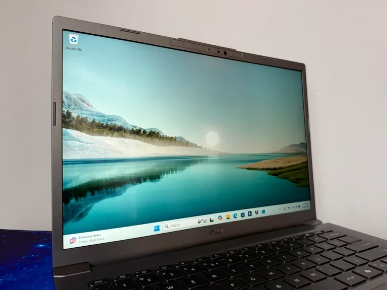 Close-up of the Acer Aspire 14 AI keyboard
