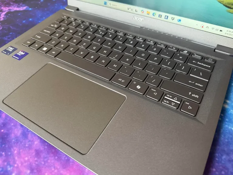 Acer Aspire 14 AI open on a desk