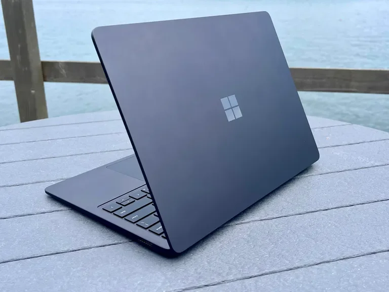 Microsoft Surface Laptop 7 open on a desk