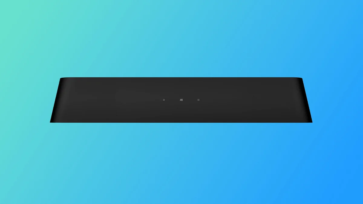A person using the Sonos app to control the Sonos Ray