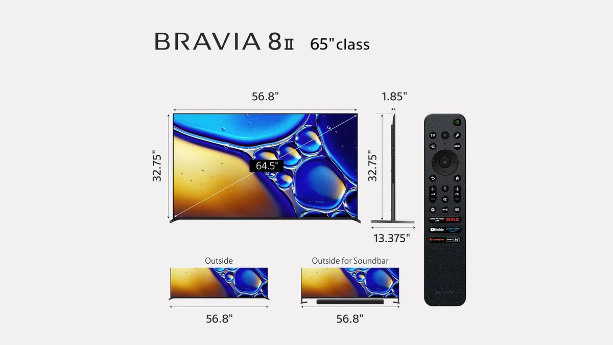 The versatile 4-way stand of the Sony BRAVIA 8 II