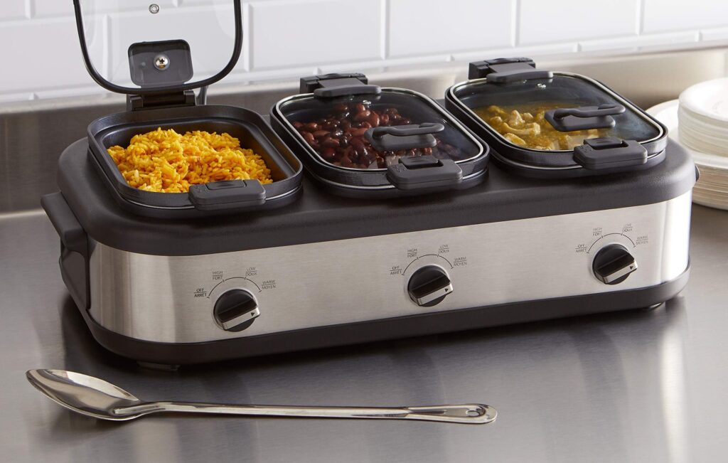 Amazon Basics Triple Slow Cooker