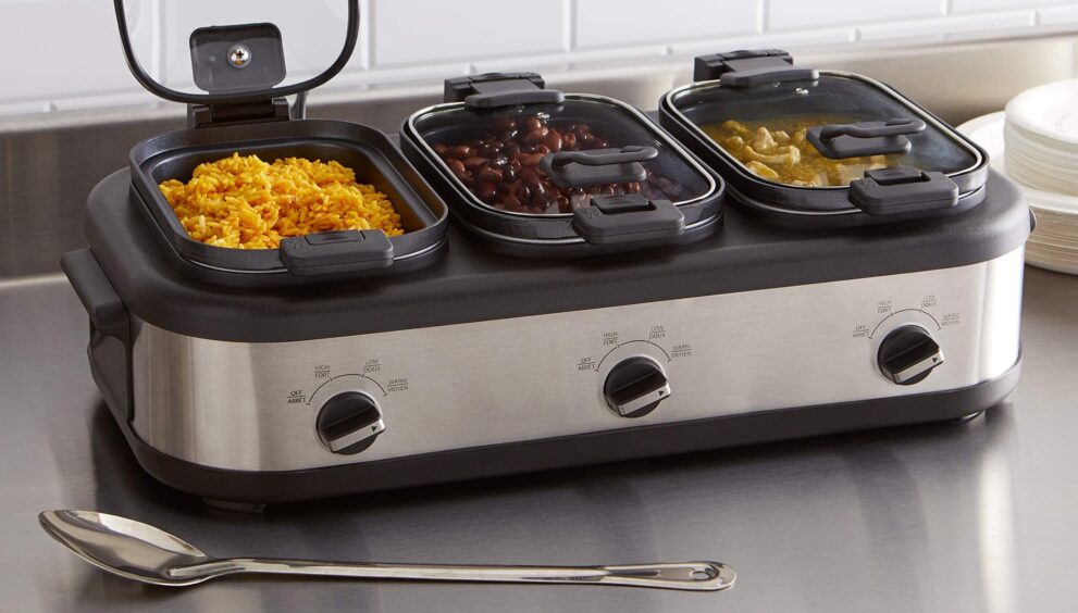 Amazon Basics Triple Slow Cooker
